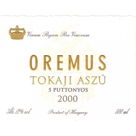 Tokaji Aszú Oremus 5 puttonyos, vino dulce de Hungría