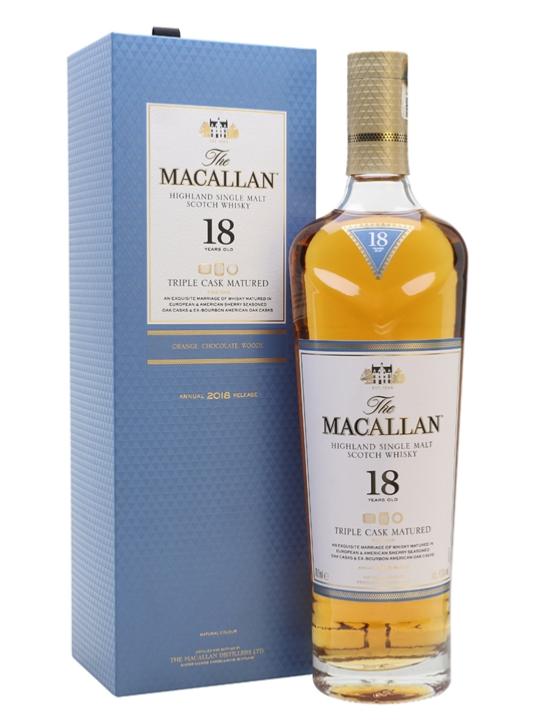 Whisky Macallan 18 Years Triple Cask Matuerd Fine Oak In Stock Smartbites