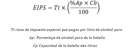 Impuesto de una botella