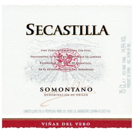 Secastilla, Somontano, vino tinto Viñas del Vero