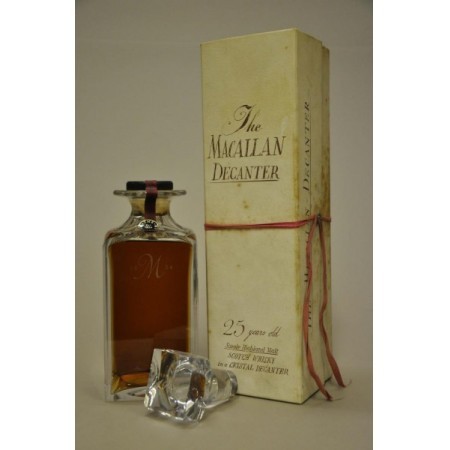 Macallan 25 years 1964 Old Decanter Tudor Crystal