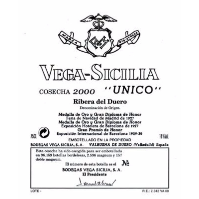 Vega Sicilia Único 2000, Ribera del Duero